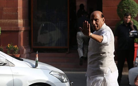 Union Defence Minister Rajnath singh arrives at PMO for the first cabinet meeting in New Delhi.(Photo|Shekhar Yadav/ Express)