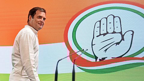 Congress President Rahul Gandhi during a press conference in Delhi. (Photo | Parveen Negi, EPS)