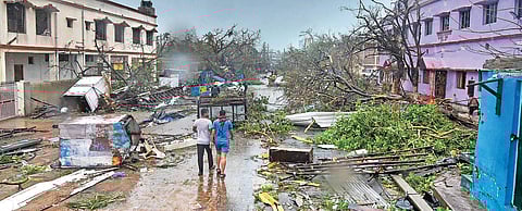 A visual of the destruction caused by Cyclone Fani after it made landfall in Puri on Friday. (Photo | PTI)