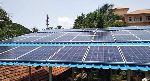 Roof top solar power plant for Naval Base