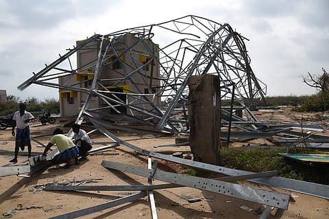 Image of a damaged cell tower for representational purpose. (Photo | EPS)