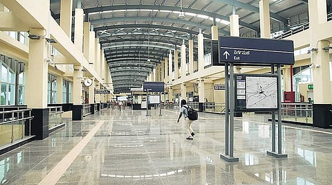 View of terminal of Namma Metro train at Baiyappanahalli in Bangalore - KPN