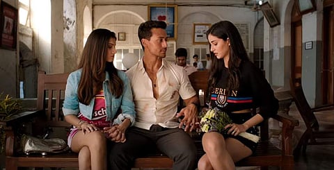 Tiger Shroff, Tara Sutaria and Ananya Pandey in 'Student of The Year 2' film. (YouTube Screengrab)