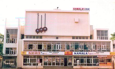 (From top): Kamala Theatre, Rakki Theatre, Udhayam Theatre