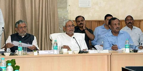 Bihar CM Nitish Kumar chaired a meeting with state's education department. (Photo| EPS)