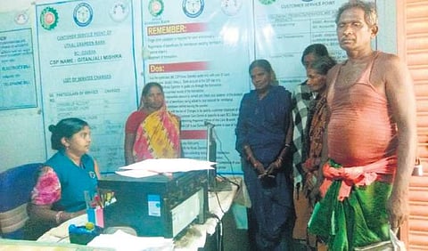 A customer service point at Dangarpada village. (Photo | EPS)