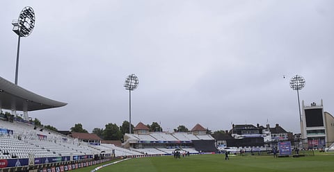 Things were looking gloomy at Trent Bridge in Nottingham on Wednesday. (Photo | EPS/Atreyo Mukhopadhyay)