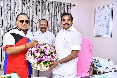 Radha Ravi with Chief Minister K Palaniswami