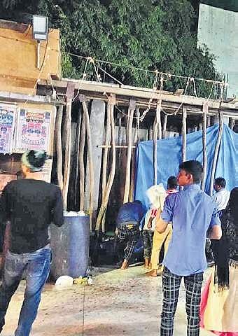 Construction at Nizamuddin dargah