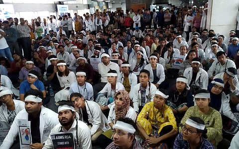 Doctors at AIIMS in New Delhi protested against the tragic rape and murder in West Bengal and demanded better security for the medical fraternity