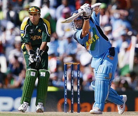 Sachin Tendulkar scored 98 runs against Pakistan in 2003. (Photo)