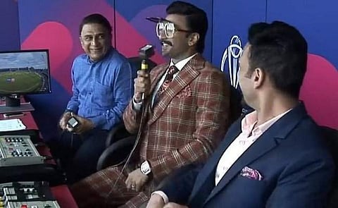 Ranveer Singh at WC 2019. (Photo | Twitter)