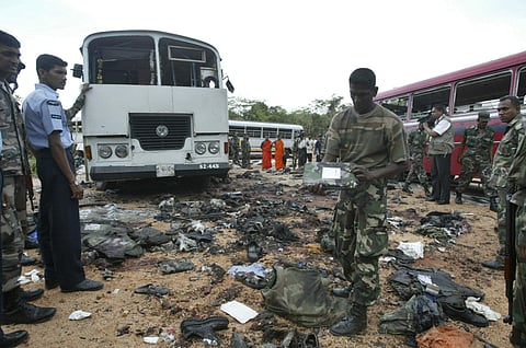 File photo of Sri Lanka terror attacks (Photo | PTI)
