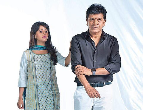 Actor Mayuri with Shivarajkumar in Rustum