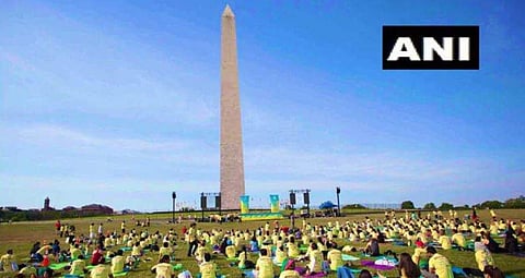 International Yoga Day celebrations in the United States. (File Photo | ANI)