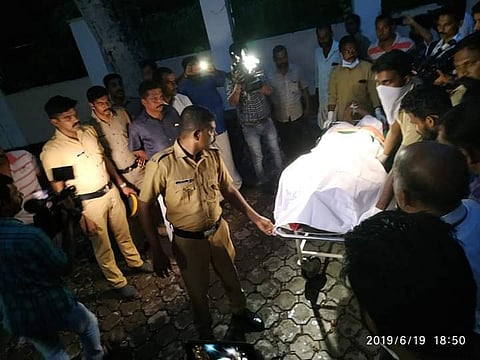 Body of Ajas being shifted to mortuary of Alappuzha Medical College hospital on Wednesday. | Express Photo Services