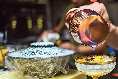 La Roca serves Violet and the classic cocktail- Scarlett- both with gin as the base spirit