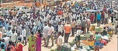 Dalits take out a rally against attack on a youth from the community, in Mysuru on Tuesday | Express