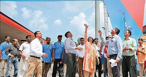 Kerala Sports Council president Mercykuttan inaugurating the cricket Car-nival 2019 of Indian Oil Corporation at Cherthala near Alappuzha on Saturday | Express