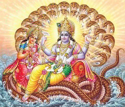Brahma Blesses Sheshanaga