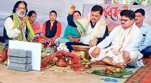 A representational picture of Bhumi Puja being performed. ( File Photo | EPS)
