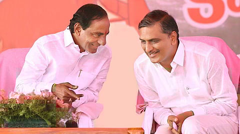 T Harish Rao with  K Chandrasekhar Rao