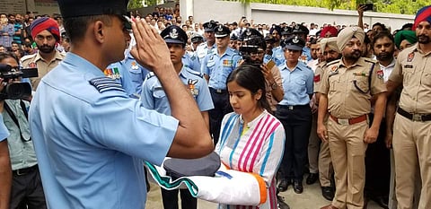 The mortal remains of Mohit were consigned to flames with full state honours. (Photo | Twitter)