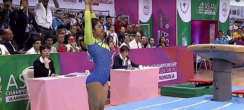 Indian gymnast Pranati Nayak (Twitter Photo)