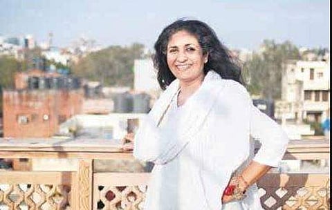 Artist Seema Kohli and her various works in acrylic on canvas, bronze and fibreglass