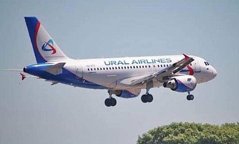 Ural Airlines flight lands (Photo| Facebook/ Ural Airlines)