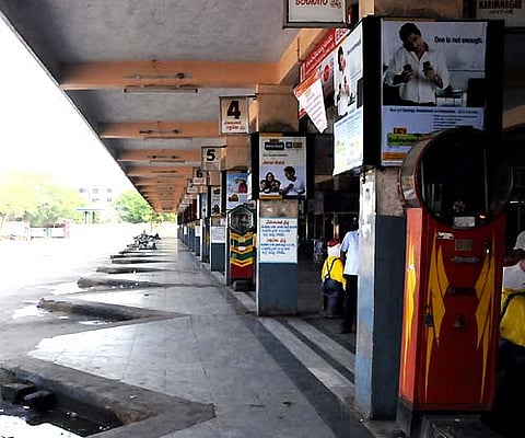 The cash-strapped corporation is now spending nearly 1.4 lakh per bus stand, only on water. (Photo | EPS)