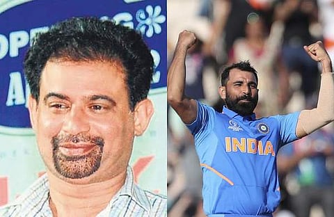 Chetan Sharma(L) and Mohammad Shami