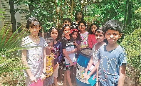 The children formed a group, went door to door, and collected about 50kg of e-waste, such as batteries, bulbs, wires and other such items