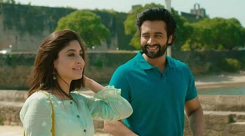 Jackky Bhagnani, Kritika Kamra in 'Mitron'. (Photo | Twitter)