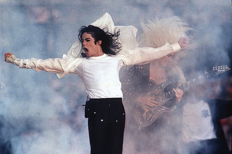 Pop superstar Michael Jackson performing during the halftime show at the Super Bowl in Pasadena, California (File Photo | AP)