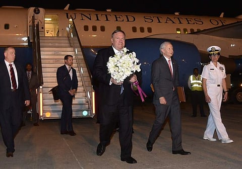 US Secretary of State Mike Pompeo arrives in India, to hold talks with Jaishankar on Wednesday