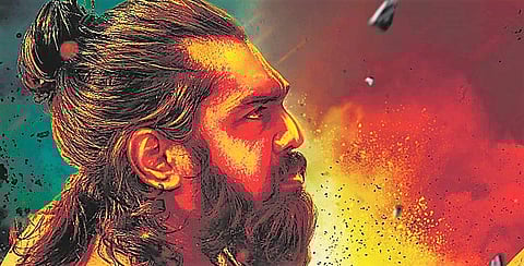 A still from Dhruva Sarja-starrer 'Pogaru'.