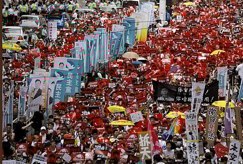 Hongkong protests over extradition bill. (File Photo | AP)