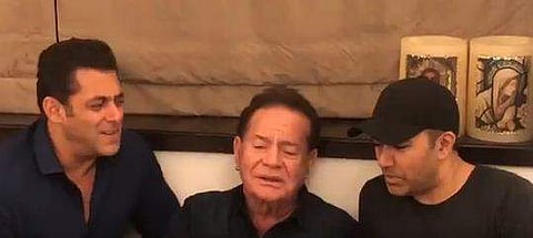 Kamaal Khan, Salim and Salman Khan in the video. (Screengrab)