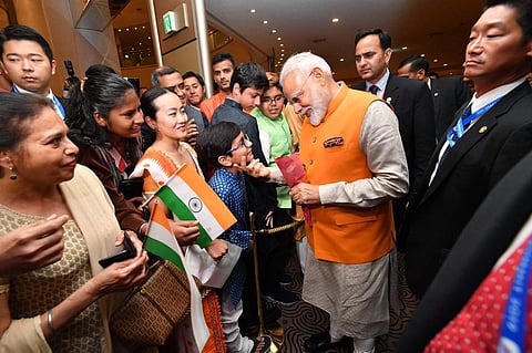 Narendra Modi at Osaka Summit. (Photo | Twitter)