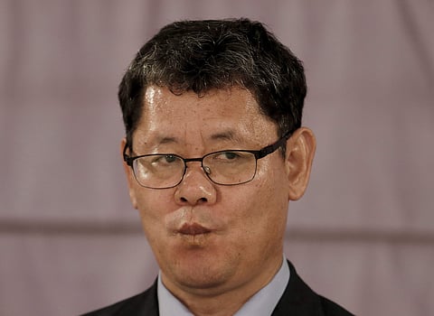 South Korean Unification Minister Kim Yeon-chul listens to a question during a group interview at a hotel in Seoul, South Korea. ( Photo | AP)