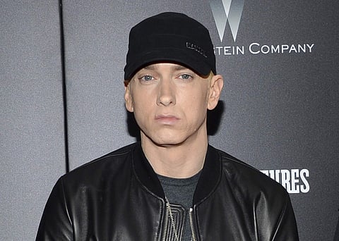 In this July 20, 2015, file photo, rapper Eminem attends the premiere of 'Southpaw' in New York. | AP