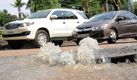 A drain overflowing at Film Nagar in Hyderabad. (Photo | S Senbagapandiyan, EPS)