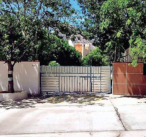 TDP chief N Chandrababu Naidu's residence at Chittor.