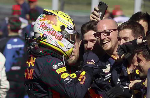 Max Verstappen celebrates | AP