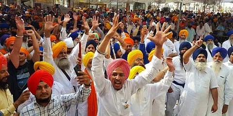 People gathered to mark the 34th anniversary of Operation Blue Star at Akal Takht in Golden Temple Complex. | File PTI