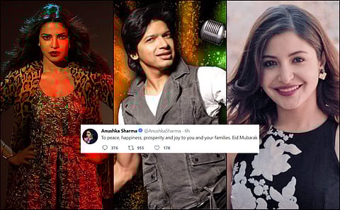 Priyanka, Shaan and Anushka. (Photo | Twitter)