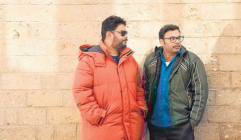 Shah Ra (left) of YouTube channel Temple Monkeys with filmmaker Sundar C