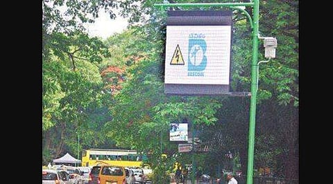 Smart LED lights standing tall near  Cubbon Park  Shriram B N