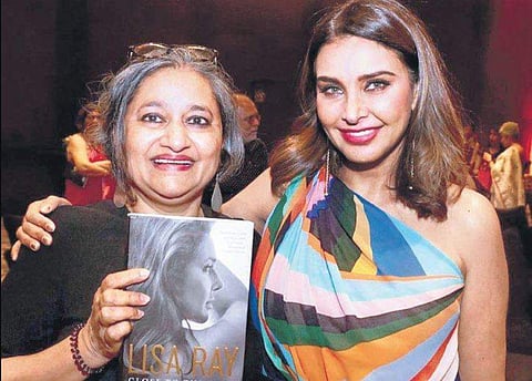 Author-model-actor Lisa Ray (right) with publisher Jaya Priya